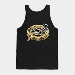 Smoker Skull, Smoking Skull, Smoker Skeleton, Smoking Skeleton Tank Top